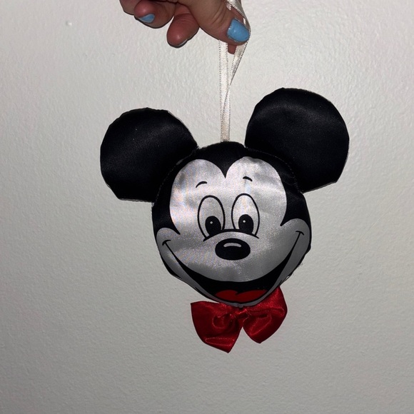 Mickey Mouse Ornament with Red Bow - Picture 1 of 2